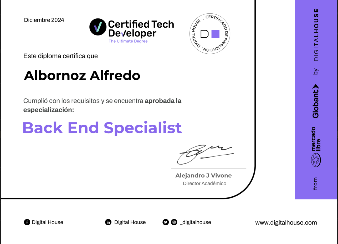 DigitalHouse + Especializacion